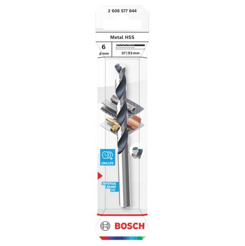 Свредло Bosch Metal HSS 6х57х93 мм, снимка 2 - Свредла за метал