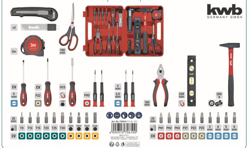 Комплект инструменти KWB 35 части, снимка 2 - Комплекти ръчни инструменти