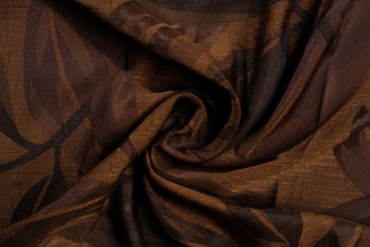 Перде Nydia 210х245 см, кафяво, снимка 3 - Готови пердета