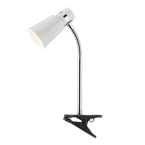 Лампа с щипка Desk Partner хром/бял - Лампи за бюро