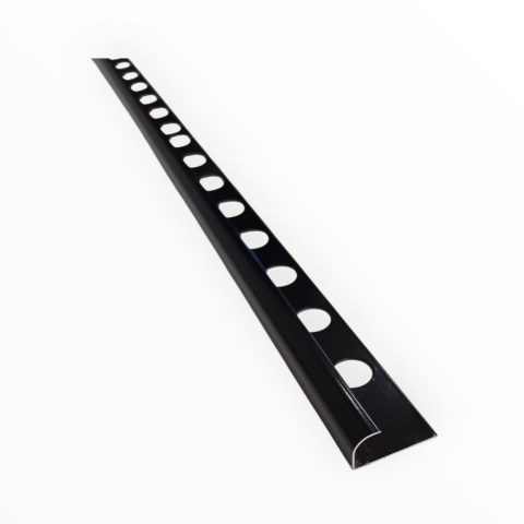 Външен ъгъл черен полиран 10mm / 250см - Профили