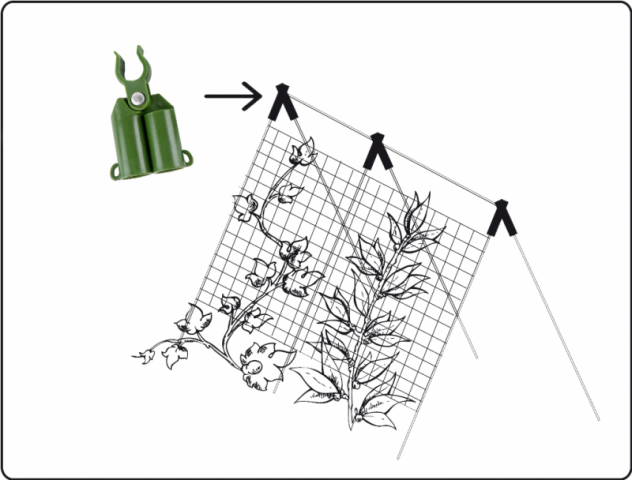 Регулируеми конектори за колчета за растения Ф16мм х 4 бр., снимка 3 - Принадлежности за връзване
