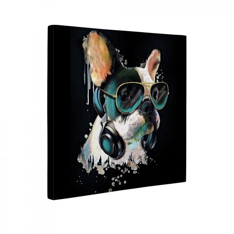 Картина Cool French Bulldog 50x50 см, снимка 2 - Картини и рамки