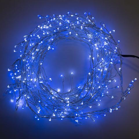 Меден кабел стринг 400 LED студено бяло+ мигащи - Светеща верига
