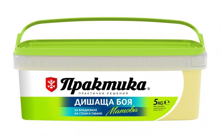 Интериорна боя Практика 5 кг ананас - Цветни бои