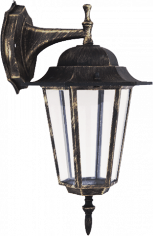 Външна лампа Spectra горен носач златна патина - Градински лампи