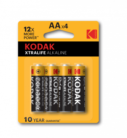 Алкална батерия Kodak XTRALIFE LR6/AA 1.5V 4бр. блистер - Батерии
