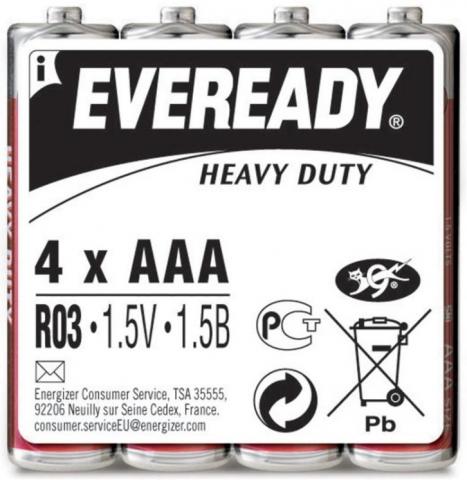 Батерия Eveready HD AАA 1.5V 4 бр. - Батерии
