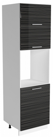Трейси Шкаф висок за фурна 60х214x60 см, черен дъжд - Модулни кухни с онлайн поръчка