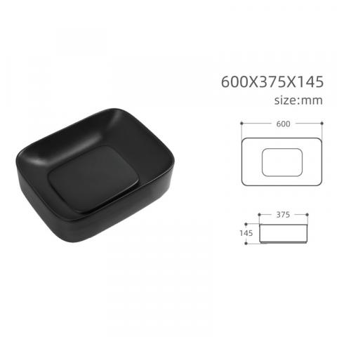 Порцеланов умивалник Ludano, снимка 3 - Умивалници и конзоли