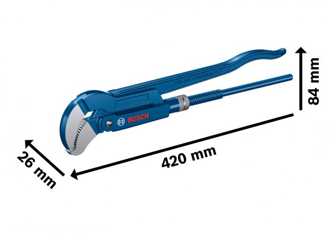 Тръбен ключ Bosch Pro 420 мм, снимка 5 - Тръбни ключове