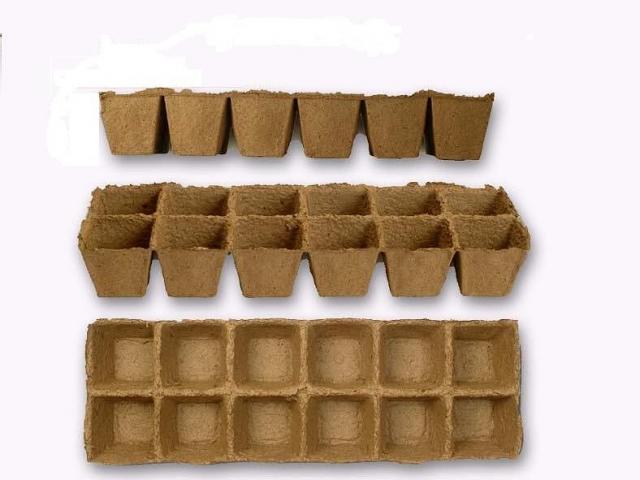 Торфена тава 8х8см 12гнезда 3бр. - Форми за разсад