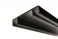 Двоен алуминиев корниз Санса 300 см черен