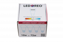 LED крушка 10W E27 4000K  - пакет 4 бр