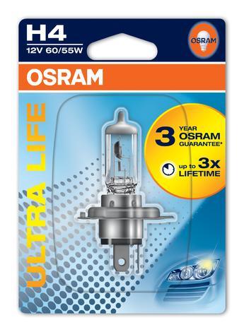 Aвт.лампа H4 Osram 60/55W 12V-ULT - Осветление