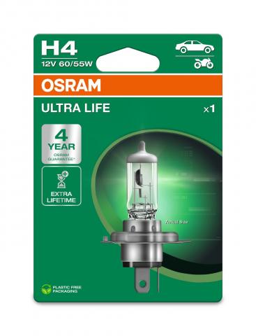 Aвт.лампа H4 Osram 60/55W 12V-ULT - Осветление