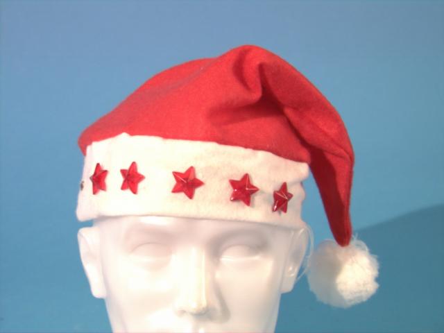 Коледна шапка тъмно червена, снимка 2 - Коледни шапки, чорапки и диадеми