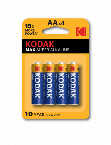 Алкална батерия Kodak MAX LR6/AA 1.5V 4бр.блистер - Батерии