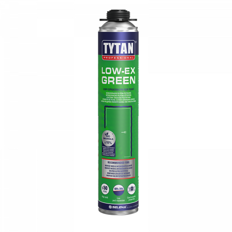 Монтажна пяна Tytan Professional Low-Ex Green 750 мл - PU пени