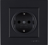 KAREN черен мат контакт ШУКО 2Р+Е 16А 250V