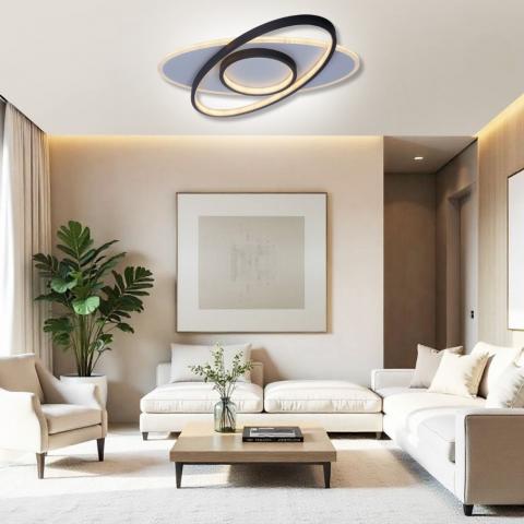 LED плафон ASTREA 46W 3128lm, 3000-4000-6000K, снимка 3 - Плафони