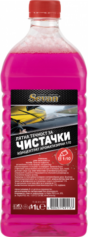 Лятна течност за чистачки SEVAN концентрат 1:10 1 л - Лятна течност за чистачки