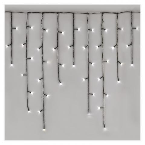 LED коледни висулки, 10м студено бяло - Светеща мрежа/завеса