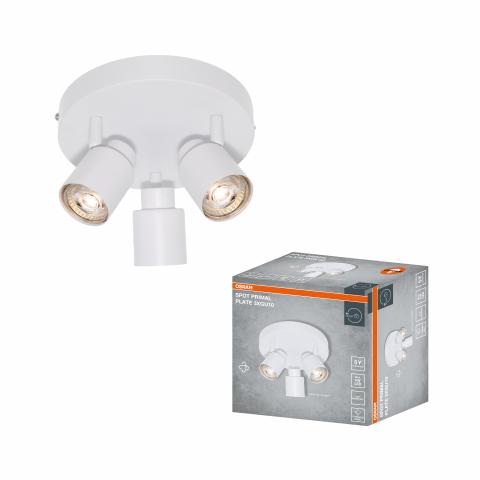 Спот тройка PRIMAL GU10 бял OSRAM, снимка 3 - Спотове