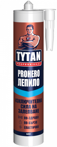 Еластично монтажно лепило Tytan Pro Hero Бял 290 мл - Монтажни лепила