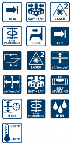 Комбиниран лазерен нивелир GCL 2-15 Bosch Blue, снимка 2 - Лазерни нивелири
