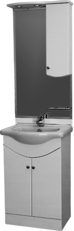 Огледален шкаф за баня Орион - ляв, снимка 2 - Мебели за баня