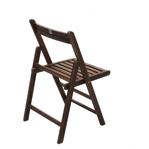 Сгъваем дървен стол, снимка 2 - Столове