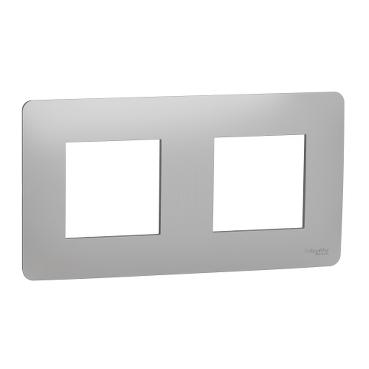 Декор. рамка Unica Studio 2X,  алуминий - Ключове и контакти