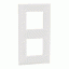 Декор. рамка Unica Pure 2X, вертикална, бял мат - Ключове и контакти