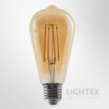 LED лампа FILAMENT 8W 220V E27 ST64 GOLD 2700K 1055lm