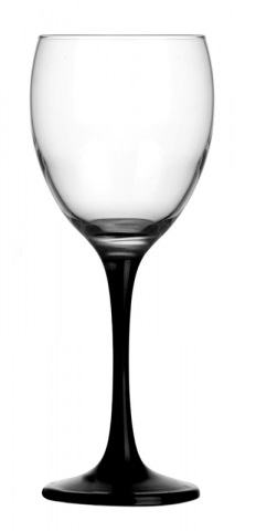 Чаша за вино с черно столче VENUE 3 бр. 340 мл. - Чаши