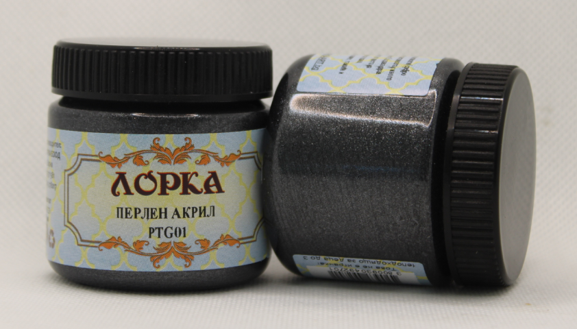 Перлен акрил Лорка 90 г тъмен графит - Ефектни бои за стени