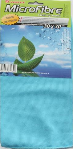 Кърпа за стъкло синя 30х30 см - Универсални кърпи