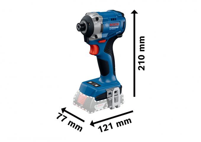 Акумулаторен безчетков ударен гайковерт Bosch Blue GDR 18V-215 solo, снимка 2 - Акумулаторни гайковерти