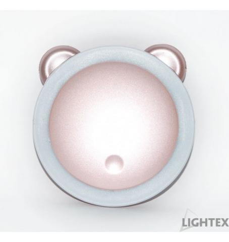 LED светещо огледало 0.5W с външна батерия 5V 3000K/4000K/6000K 3000mAh розовo - Настолни лампи