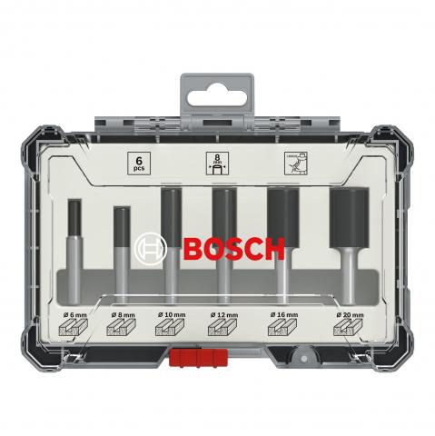 Комплект прави фрезери 8 мм Bosch 6 бр. - Фрезери, зенкери