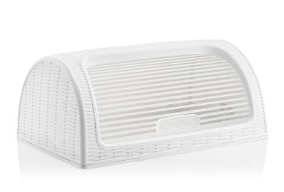 Кутия за хляб бяла PVC ратан - Кутии за хляб