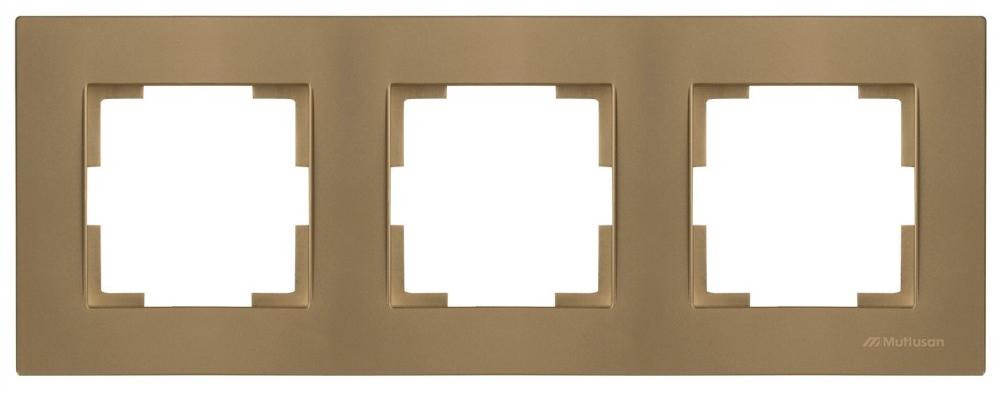 Рамка тройна злато Rita - Ключове и контакти