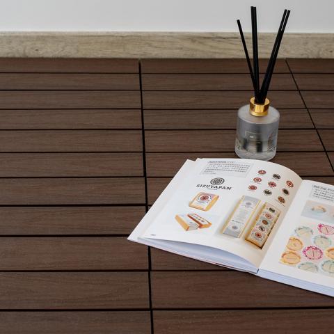 Декинг WPC плочкa PREMIUM 30х30x2,8cm, Орех, снимка 2 - Дървени плочки
