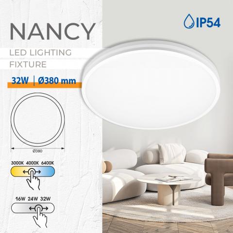 LED плафон Nancy 32W CCT, снимка 3 - Плафони