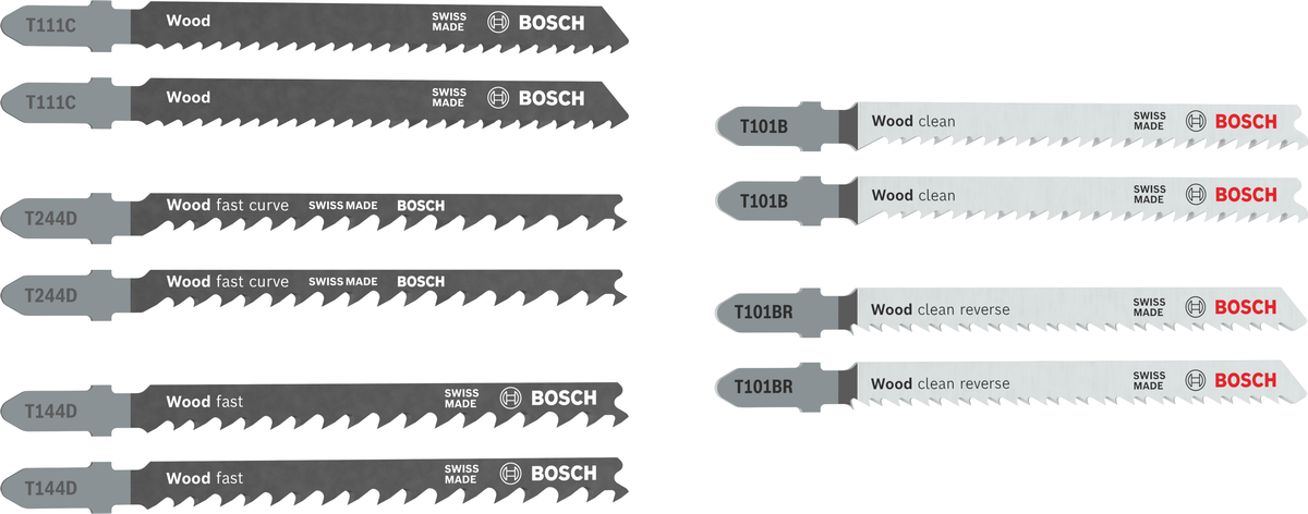 Ножчета за прободен трион Bosch 10 бр. за дърво, снимка 2 - Ножчета за прободен трион