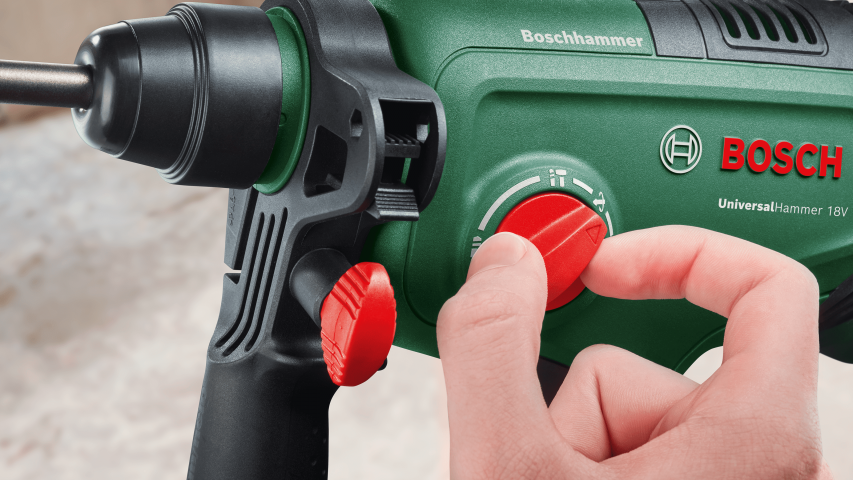 Акумулаторен перфоратор BOSCH UNIVERSALHAMMER 18V СОЛО, снимка 6 - Акумулаторни перфоратори