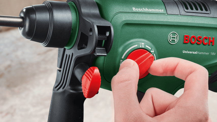 Акумулаторен перфоратор BOSCH UNIVERSALHAMMER 18V Solo, снимка 6 - Акумулаторни перфоратори