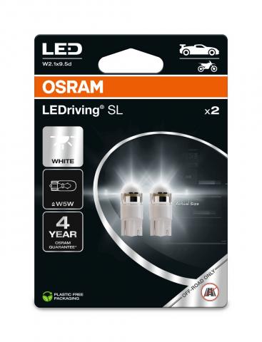 Авто крушка LED W5W 1W 12V W2.1X9.5D OSRAM - Осветление