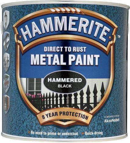 Боя за метал Hammerite 2.5 л черен хамър ефект - Бои 3в1